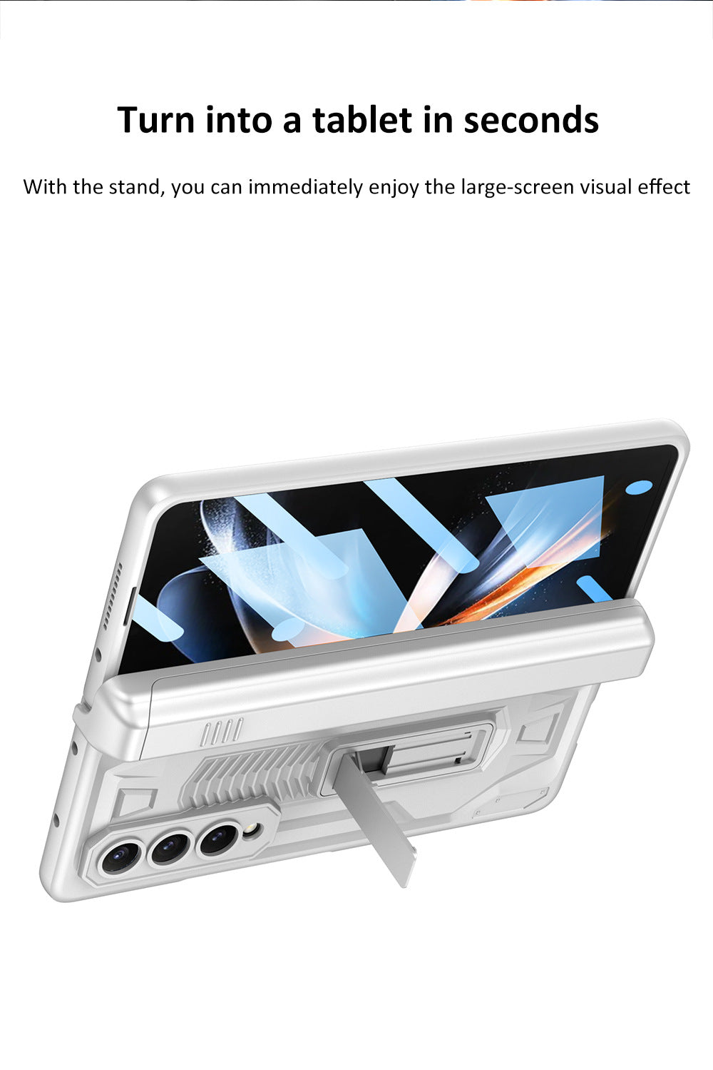 Shockproof Armor Cover For Samsung Galaxy Z Fold4 5G Case With Magnetic Hinge Slide Pen Slot & Film