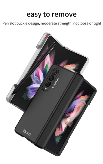 Samsung Galaxy Z Fold 3 5G Cover Magnetic Hinge Side Pen Slot Protection Plastic Case For Galaxy Z Fold3