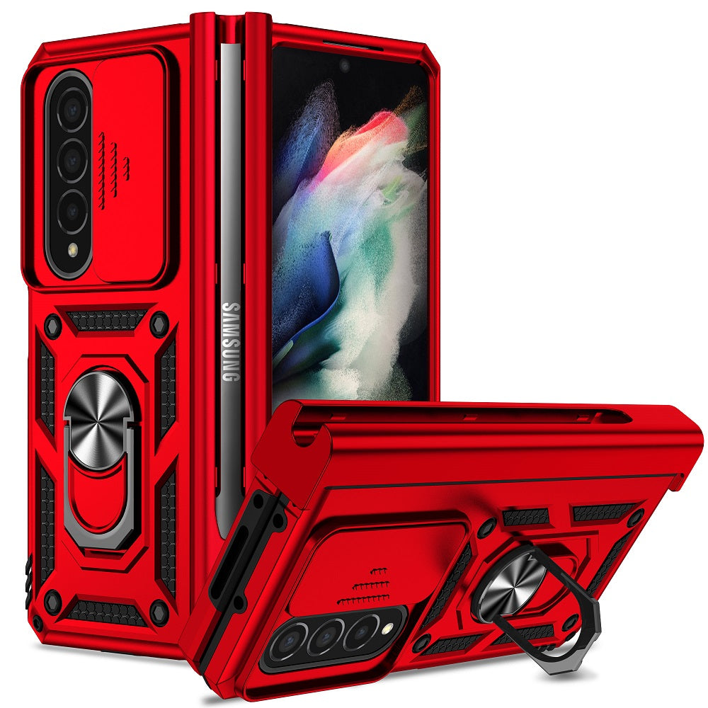 Jioeuinly Galaxy Z Fold 4 Case Compatible with Samsung Zfold 4 5G Phone Case Cover [Hard PC + Soft Silicone][Colorful Reflect Light] IMDF-JXX