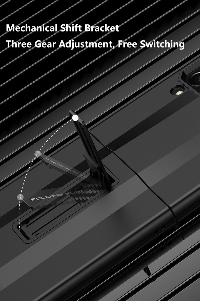 PC Super-car Case For Samsung Galaxy Z Flip 4 5G Phone Case Carbon Fiber Pettern Folding Stand Luxury Protective funda for flip4