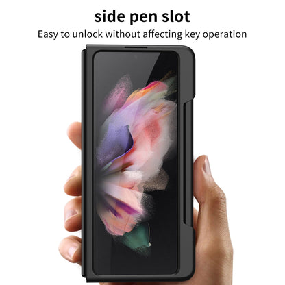 Ultra-thin Pen Slot Case For Samsung Galaxy Z Fold 3 5G Case Magnetic Holder Plastic Cover For Galaxy Z Fold 3 5G