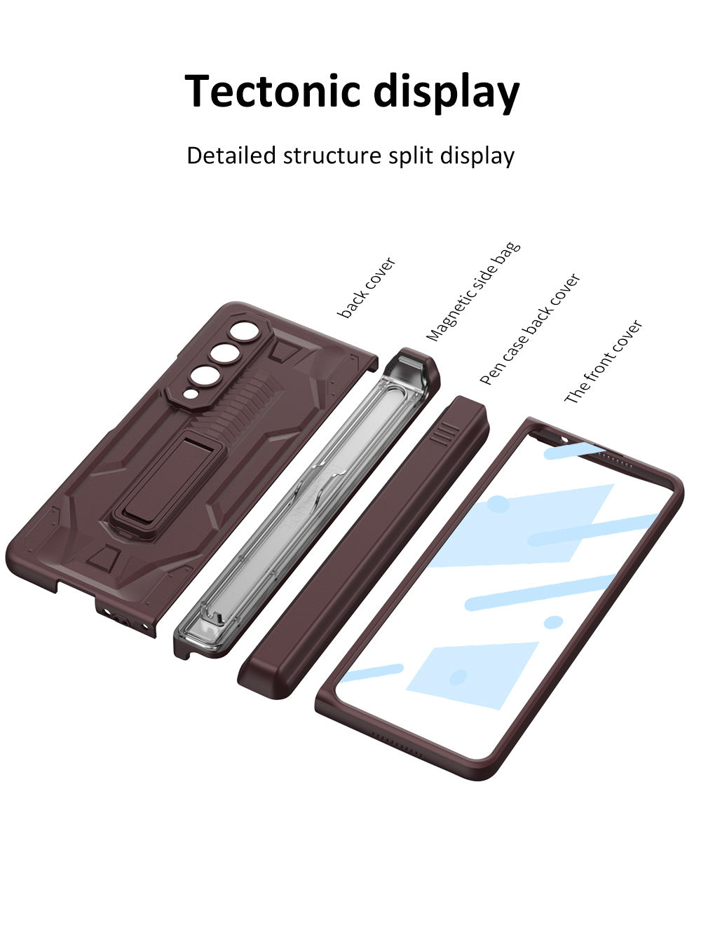 Shockproof Armor Cover For Samsung Galaxy Z Fold4 5G Case With Magnetic Hinge Slide Pen Slot & Film
