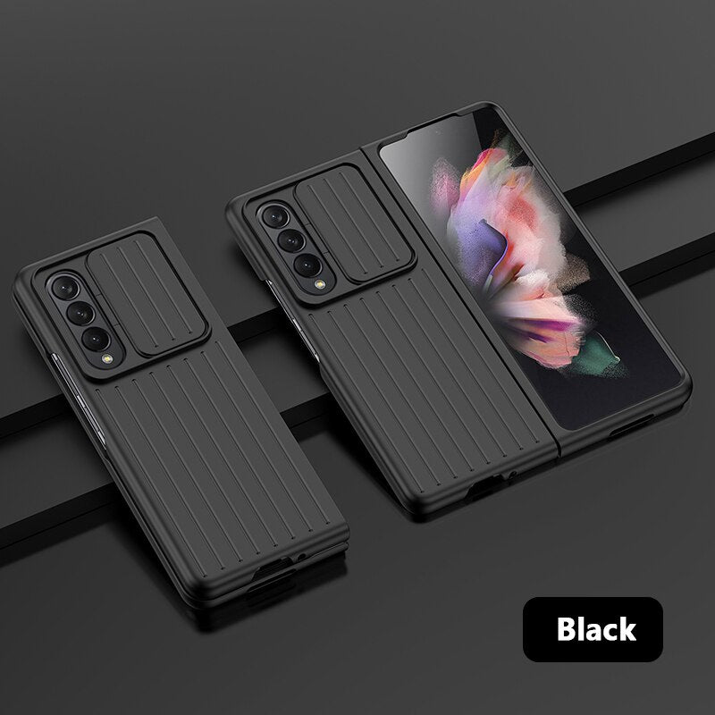 Solid Color Slide Camera Case for Samsung Galaxy Z Fold4 5G