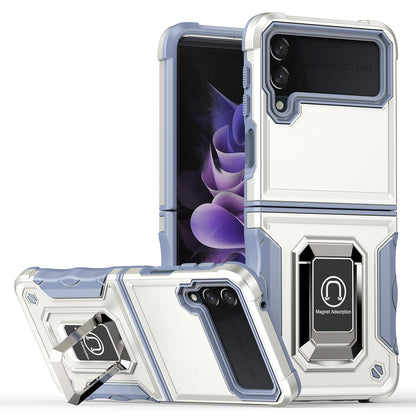 With Ring Holder Hard Strong Protective Case for Samsung Galaxy Z Flip3 Flip4 5G Flip 3 Non-Slip Mobile Phone Cover