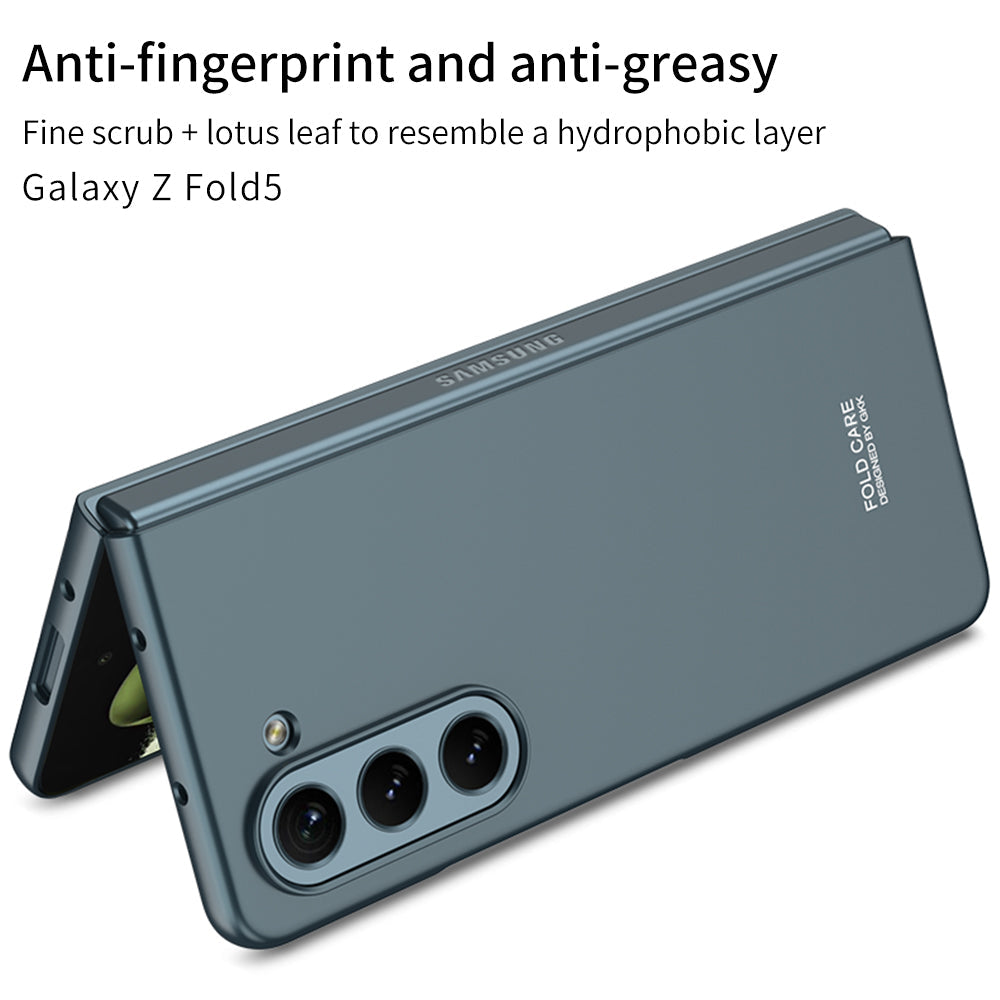 Electroplated Slim Samsung Galaxy Z Fold 5 Case with Front Screen Tempered Glass Protector