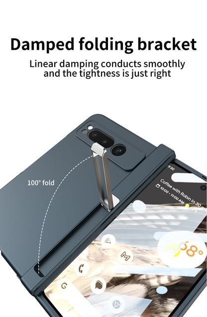 Magnetic All-inclusive Case With Tempered Film For Google Pixel Fold With Damped Folding Bracket