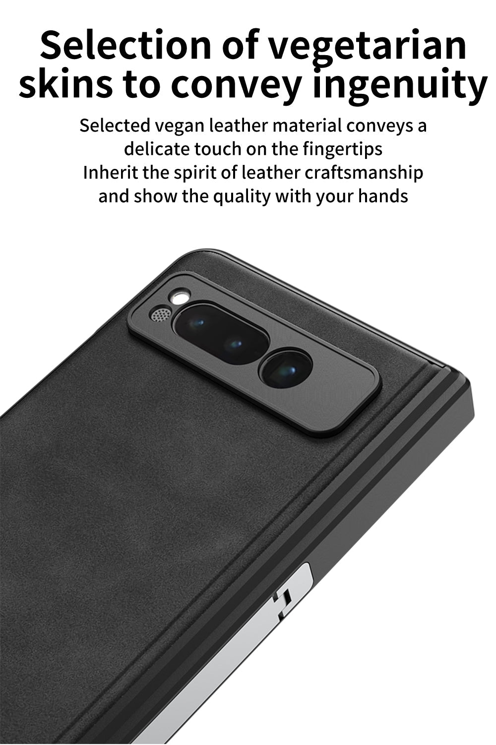 Magnetic Folding Hinge all-inclusive Leather Case With Tempered Film For Google Pixel Fold With Damped folding bracket