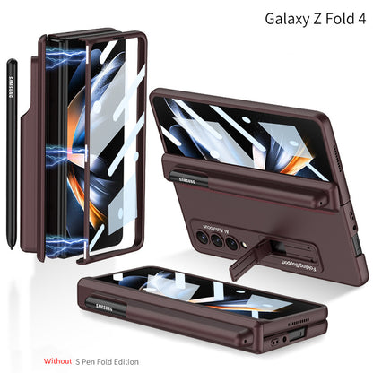 Samsung Galaxy Z Fold4 5G Magnetic Hinge Case with Screen Protector & Kickstand & S Pen Slot