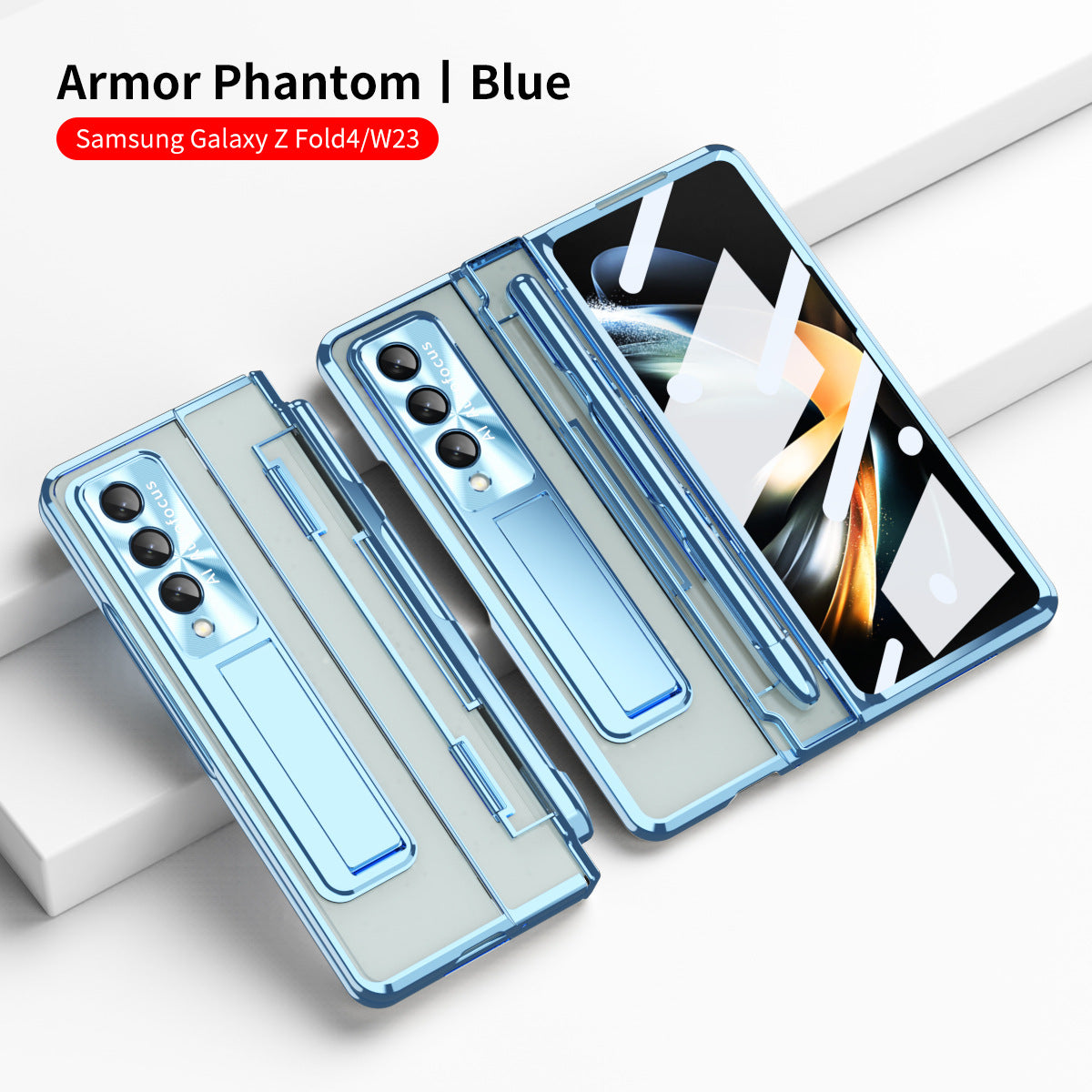 Armor Phantom Aluminum Alloy Camera Lens Case For Samsung Galaxy Z Fold3 Fold4 5G With Screen Protector