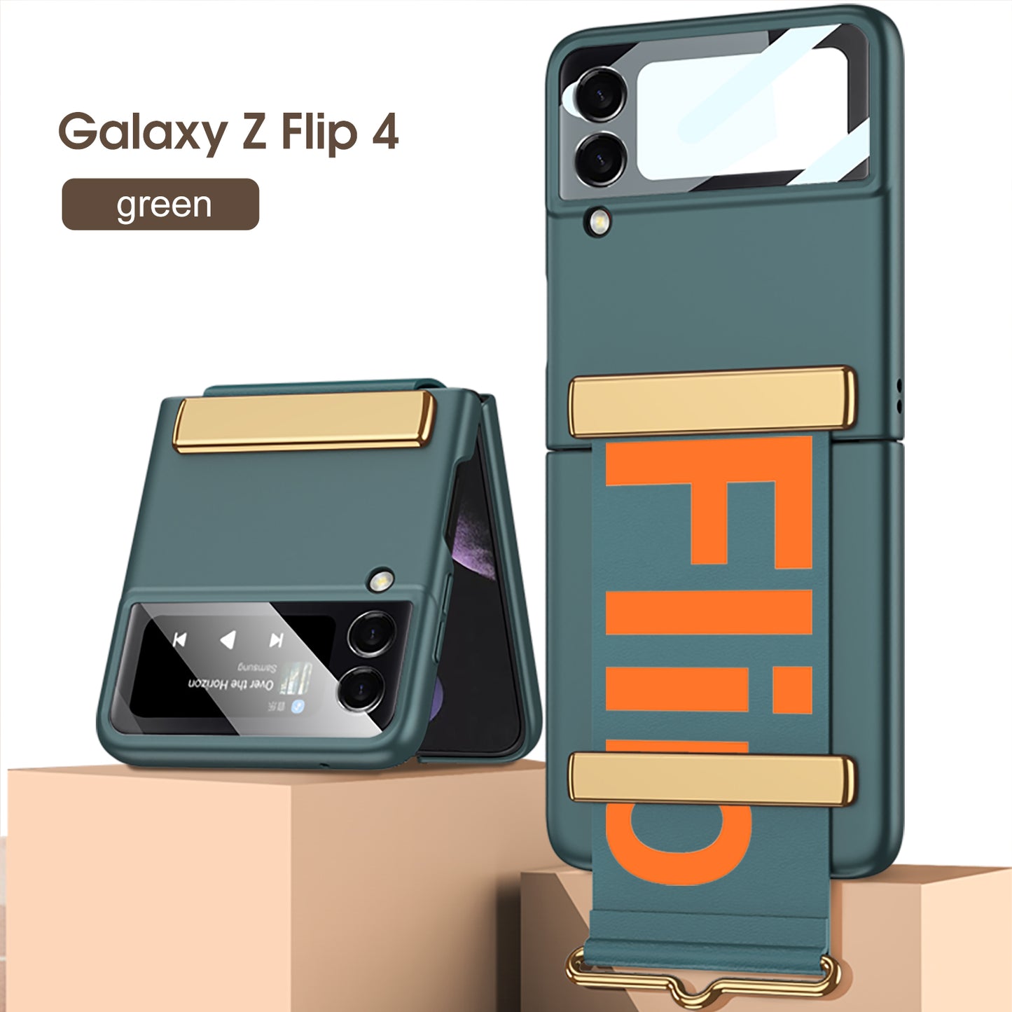 Wristband Bracket And Shell Membrane Integrated Case For Galaxy Z Flip4 5G