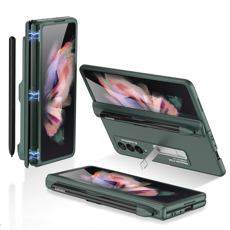 Heavy Duty GALAXY Z FOLD 3 5G Case With Kickstand And Hinger Protector