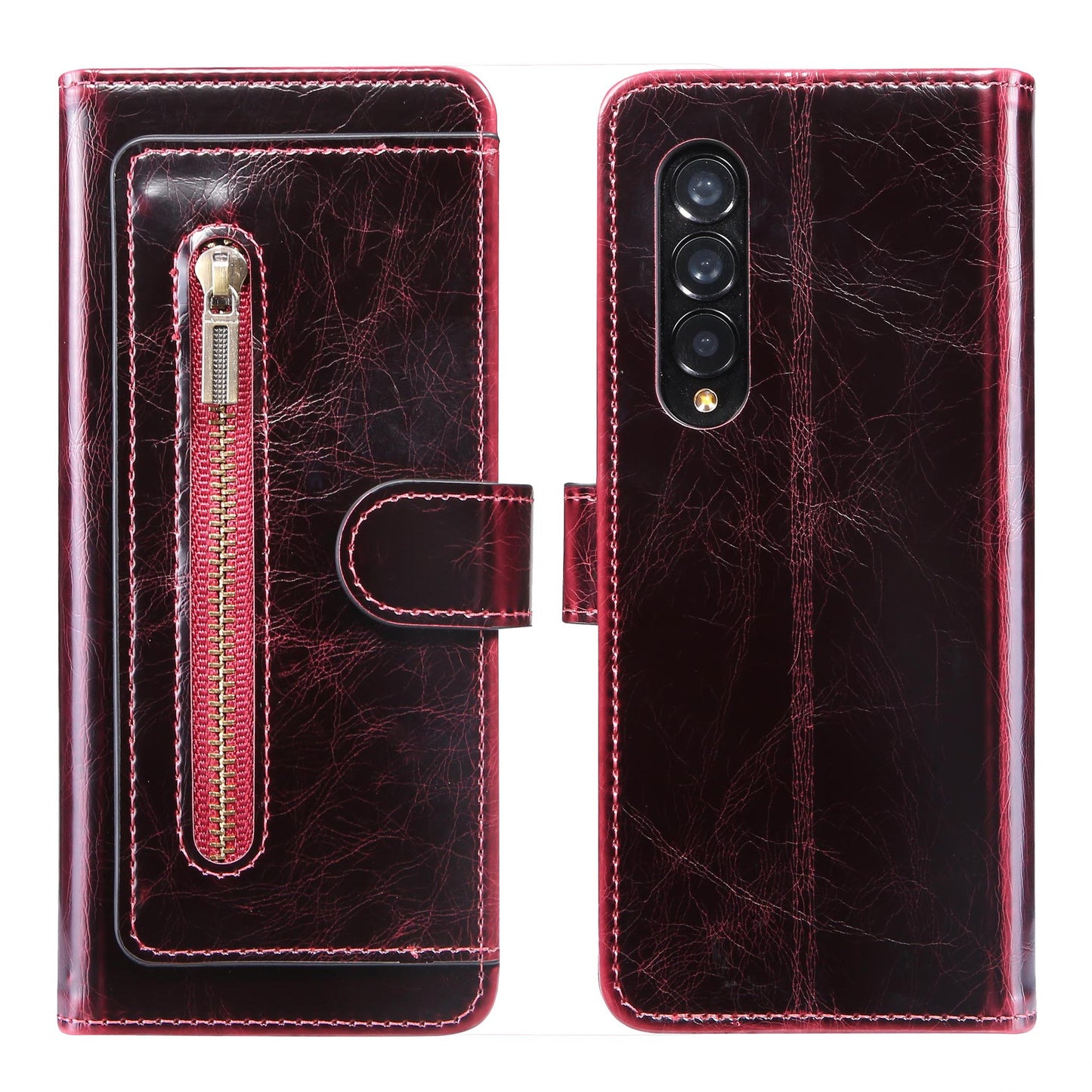 Leather Cardholder Case Wallet Cover For Samsung Galaxy Z Fold3 Fold4 5G