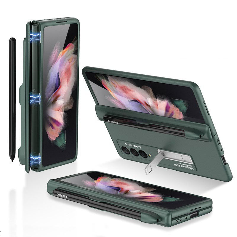 Heavy Duty Galaxy Z Flip 3 5G Case With Kickstand S Pen Slot And Magnetic Hinger Protector